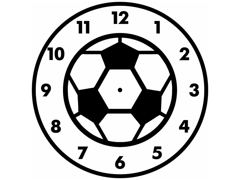 Laser Cut Football Wall Clock Template