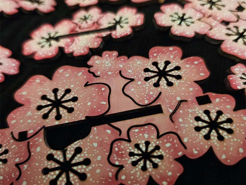 Rolife Sakura Bonsai Laser Cut 3D Wooden Puzzle Tree Model Kit