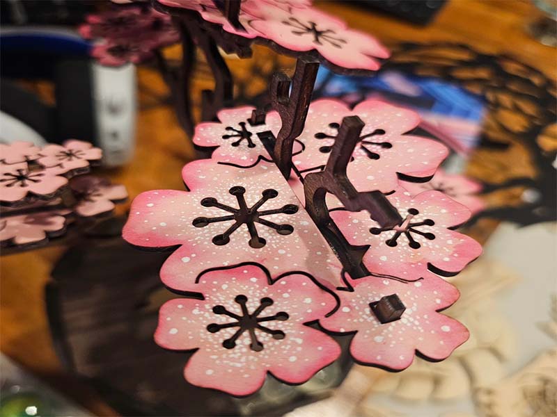 Rolife Sakura Bonsai Laser Cut 3D Wooden Puzzle Tree Model Kit