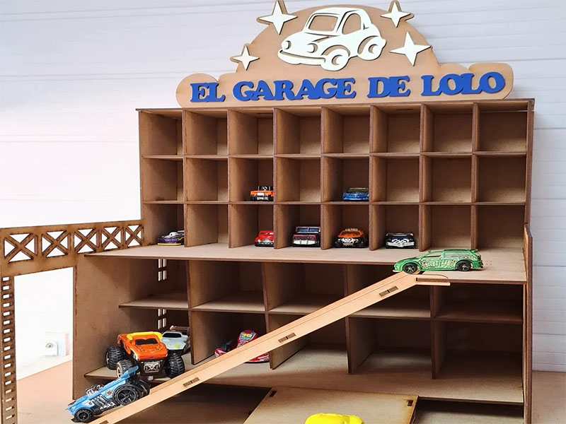 Laser Cut Multi Level Parking Garage for Toy Cars Building Model