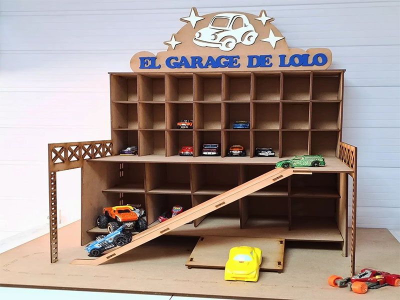 Laser Cut Multi Level Parking Garage for Toy Cars Building Model