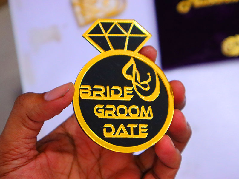 Laser Cut Diamond Ring Luxury Acrylic Wedding Party and Birthday Custom Invitations