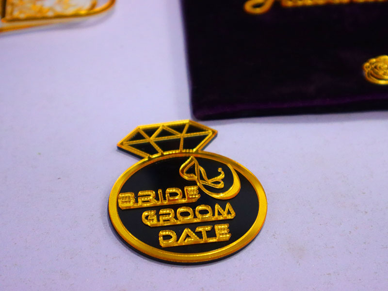 Laser Cut Diamond Ring Luxury Acrylic Wedding Party and Birthday Custom Invitations