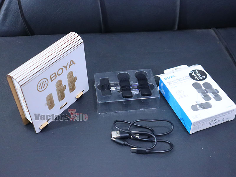 Laser Cut BOYA V20 Wireless Mic Case DIY Wooden Mic Box