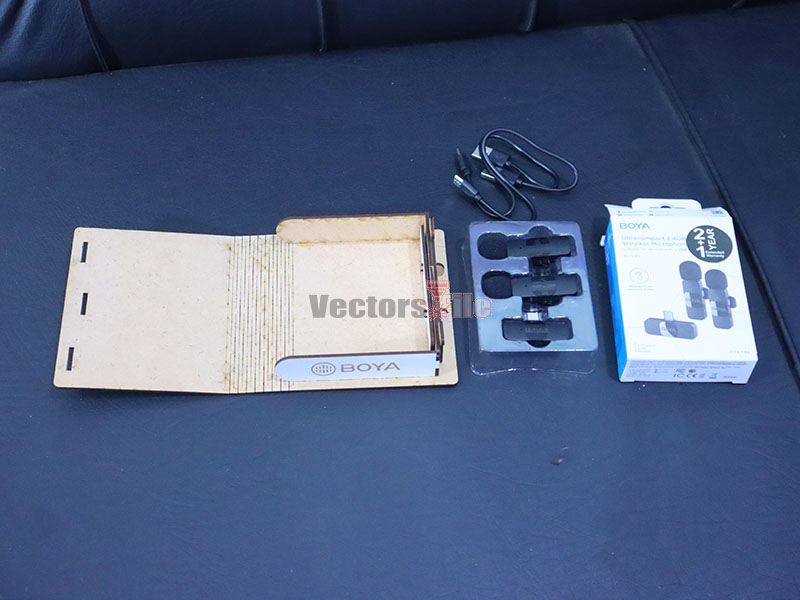 Laser Cut BOYA V20 Wireless Mic Case DIY Wooden Mic Box