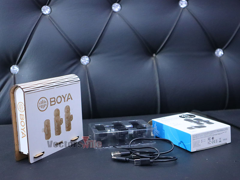 Laser Cut BOYA V20 Wireless Mic Case DIY Wooden Mic Box