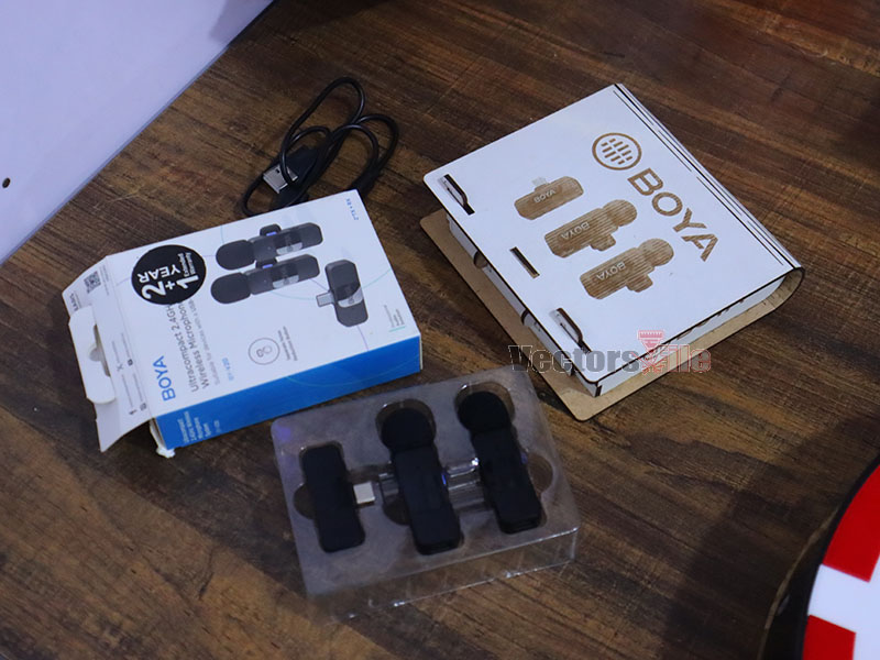 Laser Cut BOYA V20 Wireless Mic Case DIY Wooden Mic Box