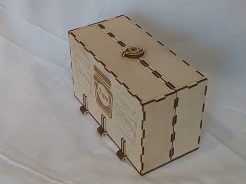 Laser Cut Jam Jar Gift Box Wooden Storage Box Design