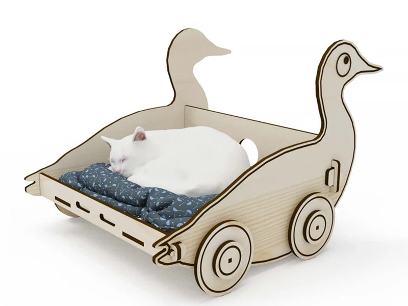 Cat Bed DIY Laser Cut Cat House Design