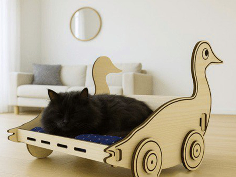 Cat Bed DIY Laser Cut Cat House Design