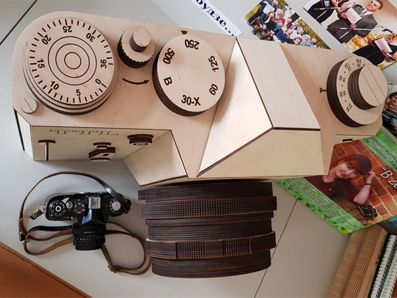 Laser Cut Zenit Branded 3D Puzzle Toy Camera Model Kit