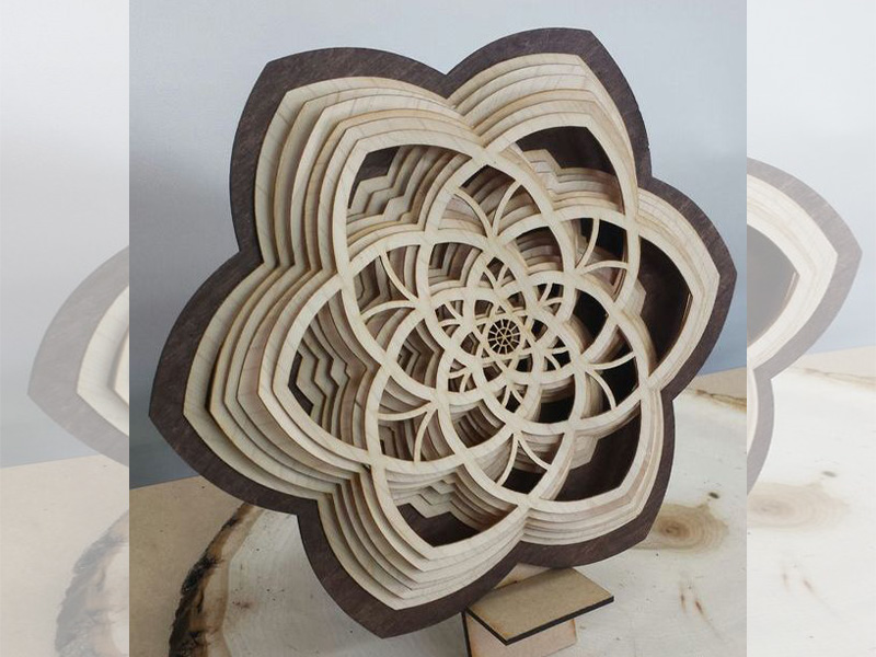Laser Cut Multilayer 3D Mandala Wall Art Frame