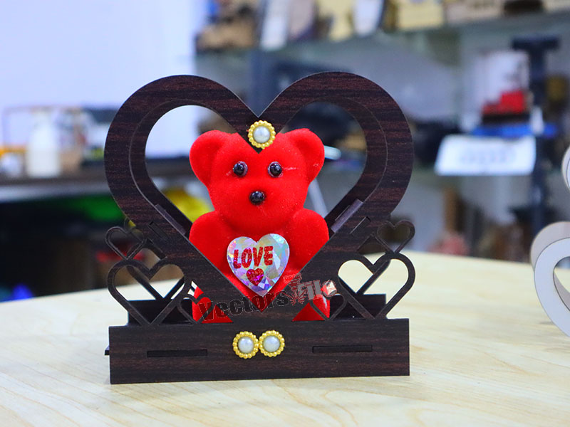 Laser Cut Decorative Teddy Bear Gift Basket for Decor and Gift Idea