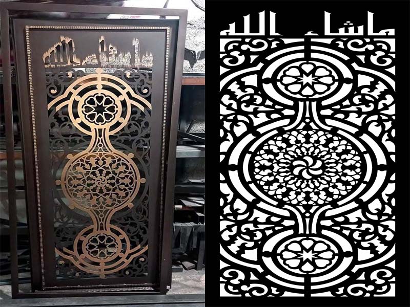 Laser Cut Islamic Door Panel Design