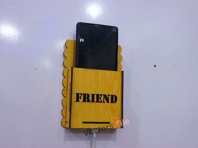 Laser Cut Wall Mounted Phone Holder Set