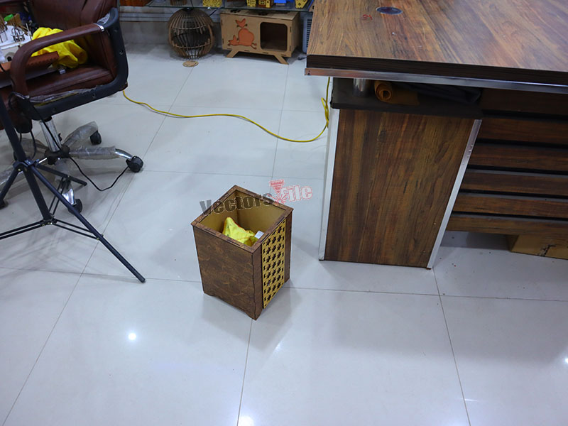 Laser Cut Premium Tissue Holder and Trash Bin Set Design