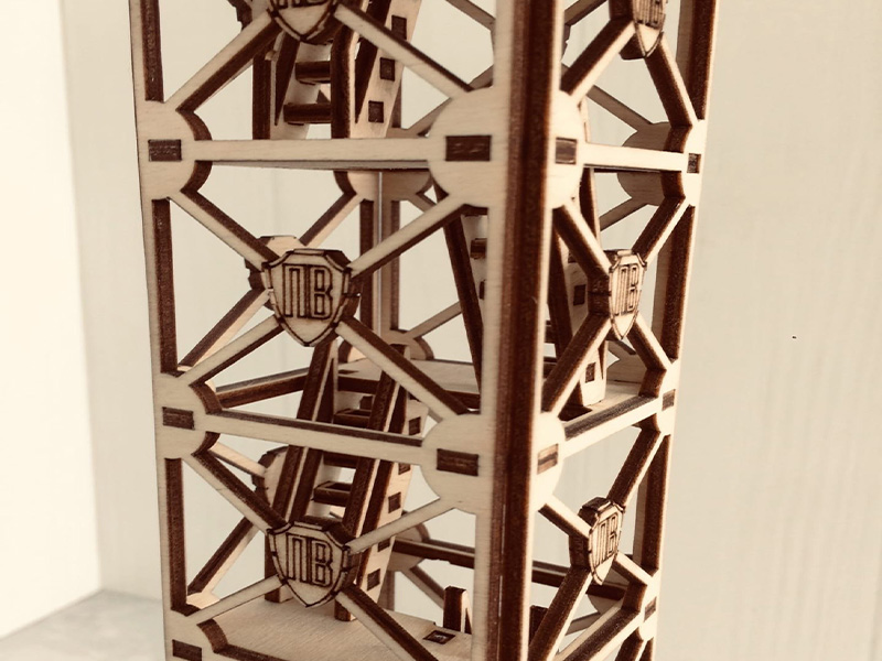 Laser Cut 3D Puzzle Military Observation Tower Model