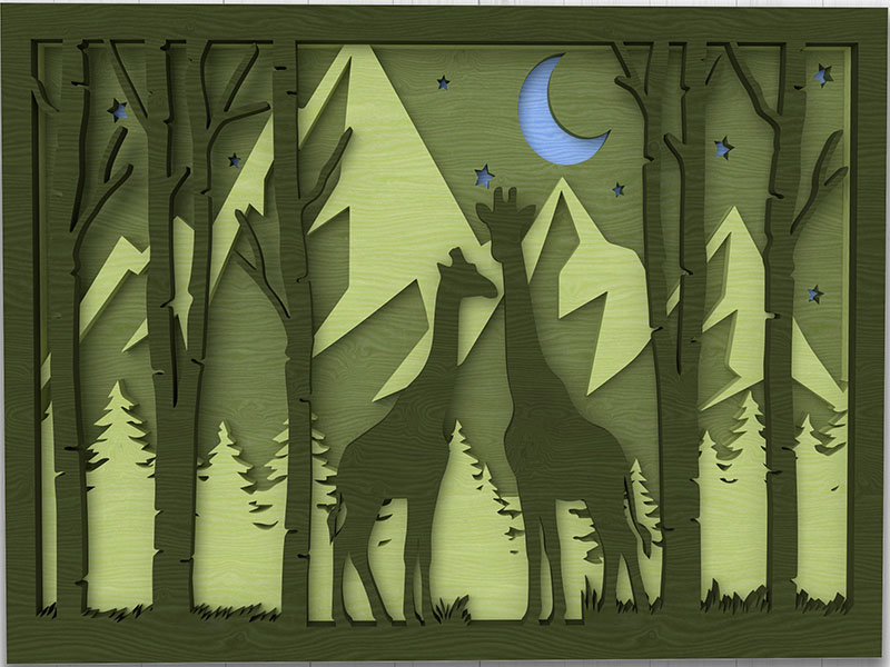 Laser Cut Naturespired Multilayer Wall Art Frame Design