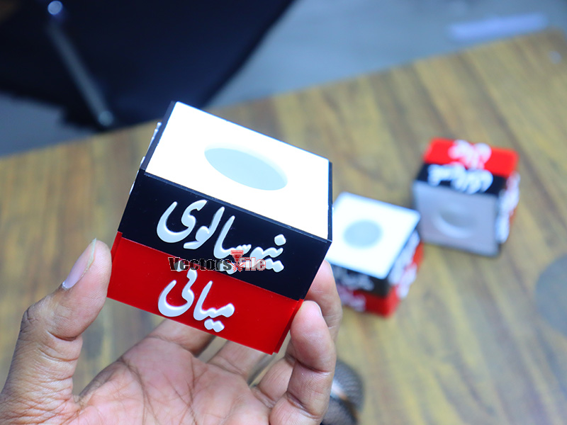Laser Cut Microphone Flag Box Custom Mic Logo Live Equipment Acrylic Box