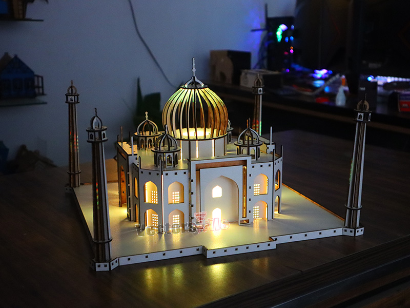 Laser Cut Taj Mahal 3D Wooden Puzzle Model Kit