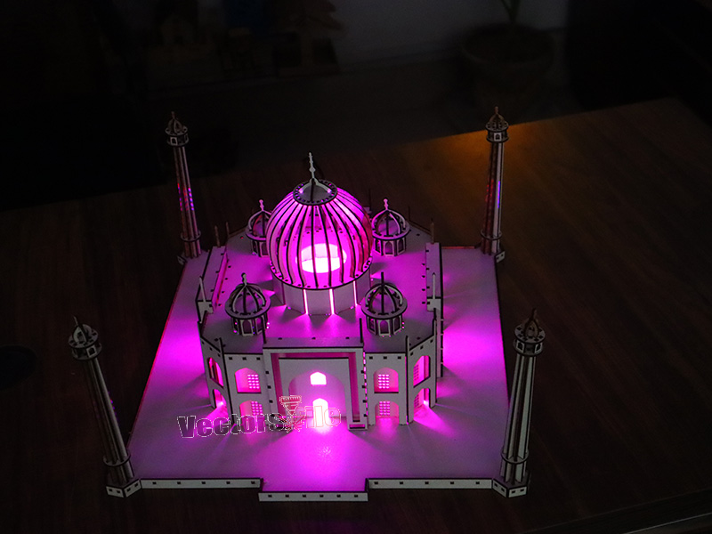 Laser Cut Taj Mahal 3D Wooden Puzzle Model Kit