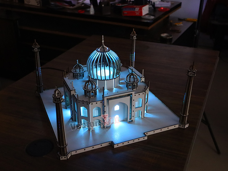 Laser Cut Taj Mahal 3D Wooden Puzzle Model Kit