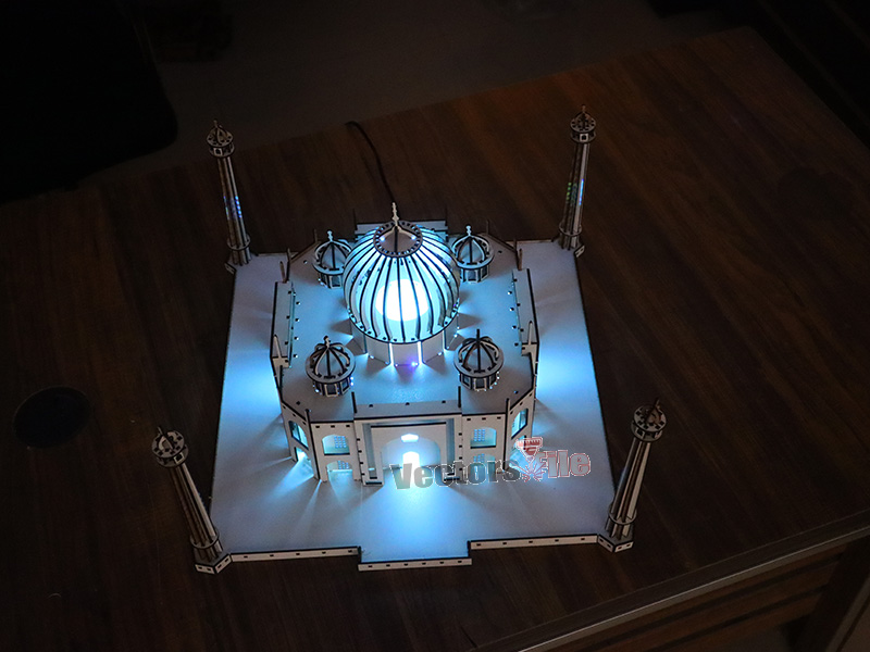 Laser Cut Taj Mahal 3D Wooden Puzzle Model Kit