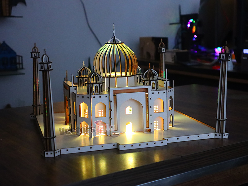 Laser Cut Taj Mahal 3D Wooden Puzzle Model Kit