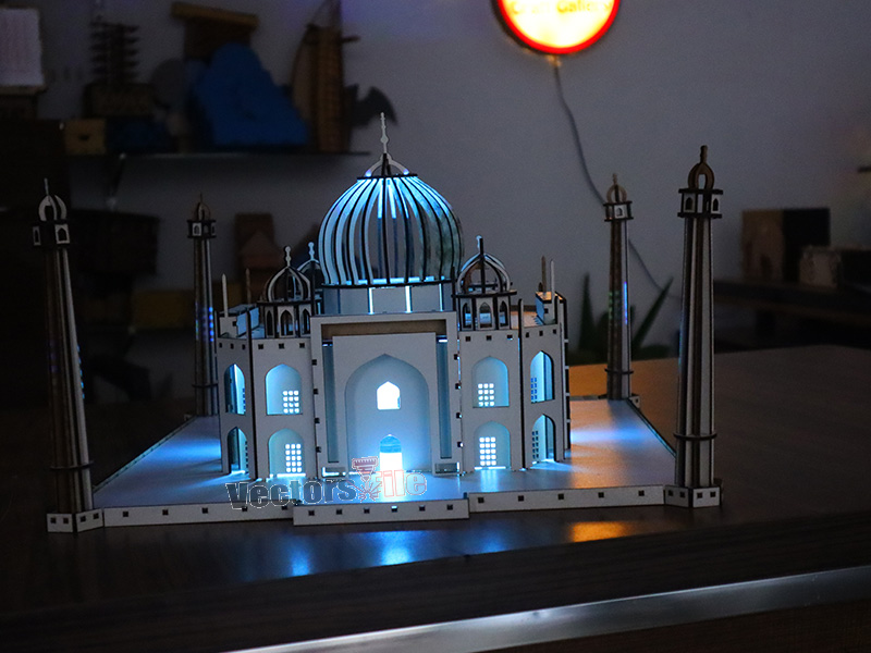 Laser Cut Taj Mahal 3D Wooden Puzzle Model Kit
