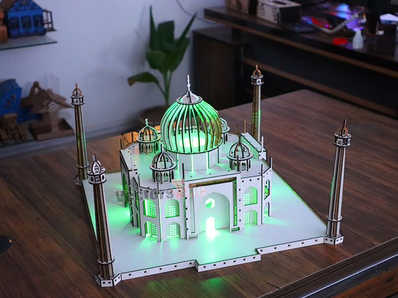 Laser Cut Taj Mahal 3D Wooden Puzzle Model Kit