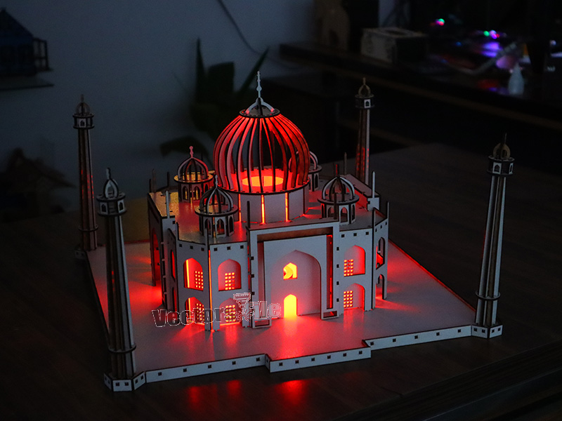 Laser Cut Taj Mahal 3D Wooden Puzzle Model Kit