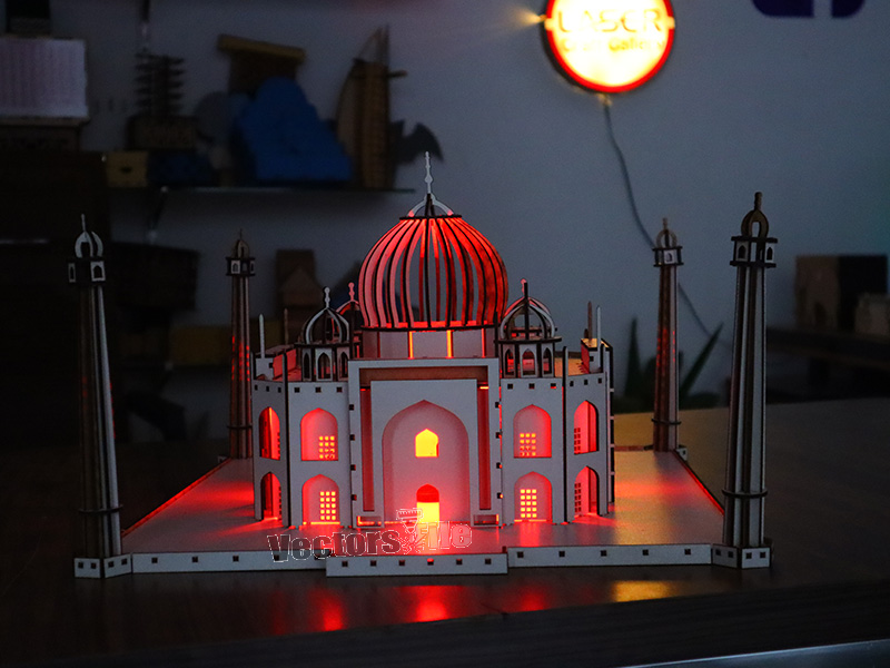 Laser Cut Taj Mahal 3D Wooden Puzzle Model Kit