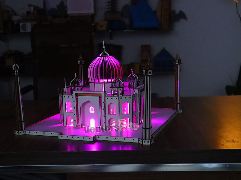Laser Cut Taj Mahal 3D Wooden Puzzle Model Kit