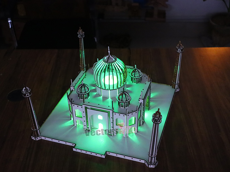 Laser Cut Taj Mahal 3D Wooden Puzzle Model Kit