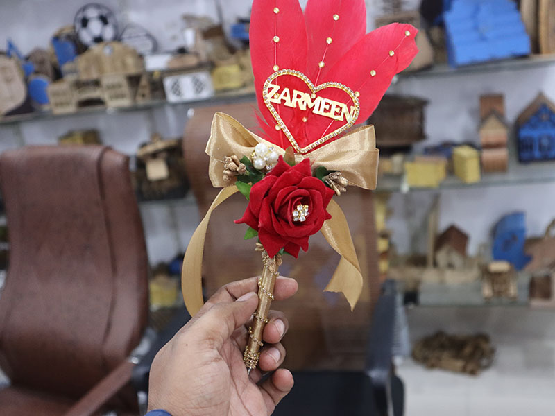 Laser Cut Mubarak and Qabool Hair Customized Cutout for Nikah Pen Template