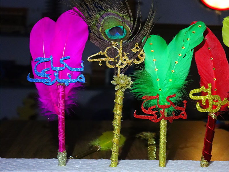 Laser Cut Mubarak and Qabool Hair Customized Cutout for Nikah Pen Template