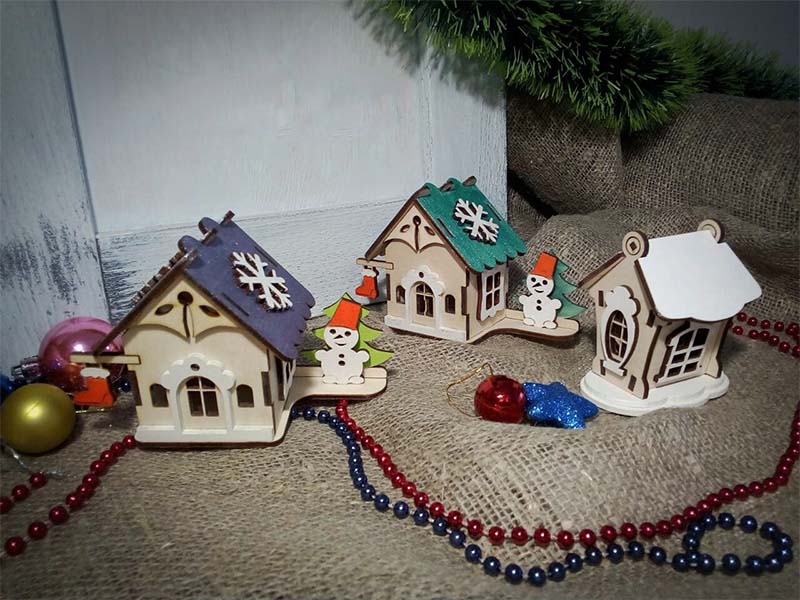 Laser Cut Wooden Candy House Template