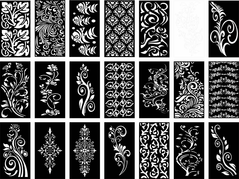 Laser Cutting Decorative Floral Jali Pattern Design