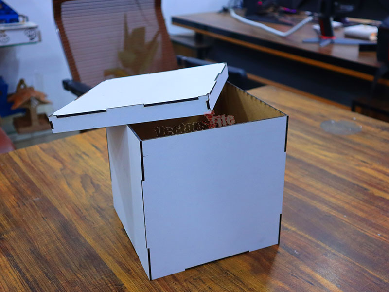 Laser Cut Wooden Packing Gift Box 1 Pound Cake Box Template