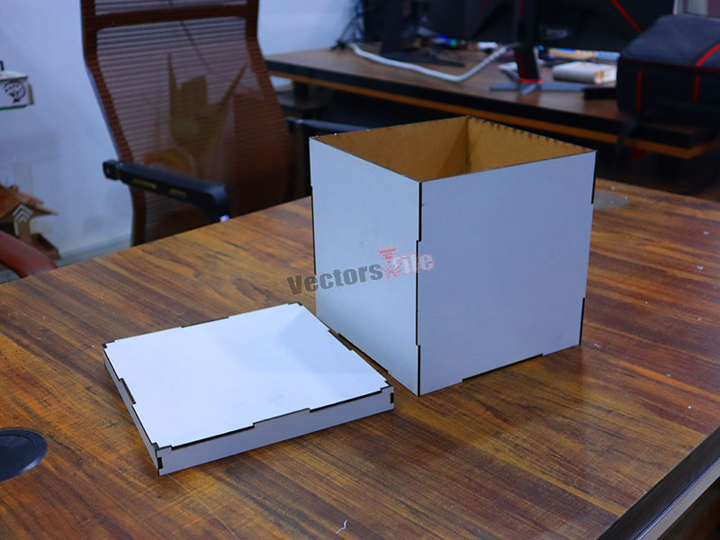 Laser Cut Wooden Packing Gift Box 1 Pound Cake Box Template