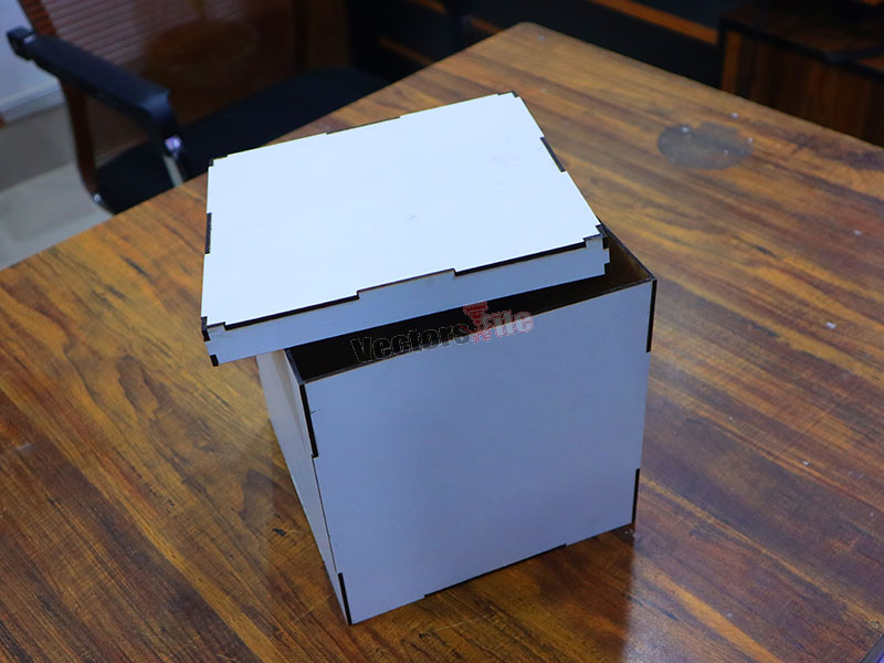 Laser Cut Wooden Packing Gift Box 1 Pound Cake Box Template