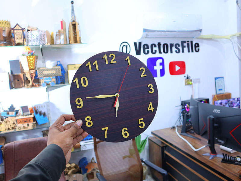 Laser Cut Bird Style 3D Wall Clock Design