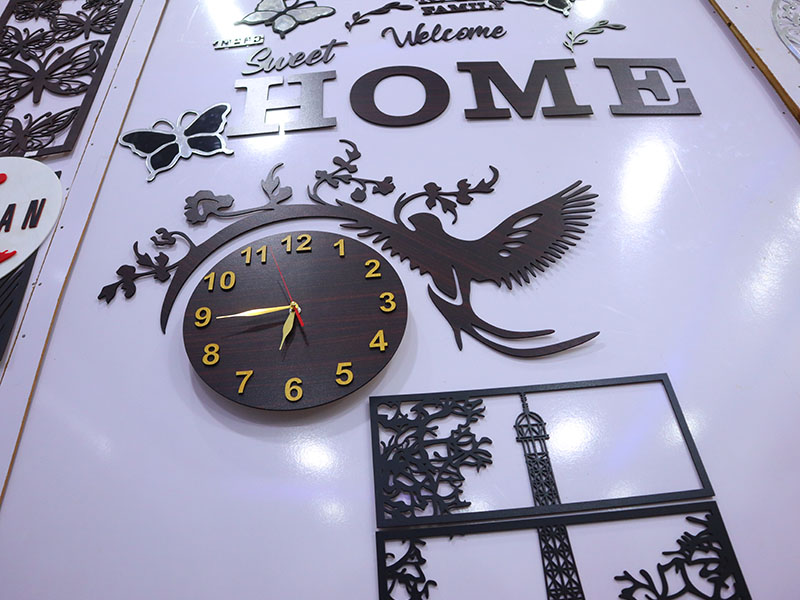 Laser Cut Bird Style 3D Wall Clock Design