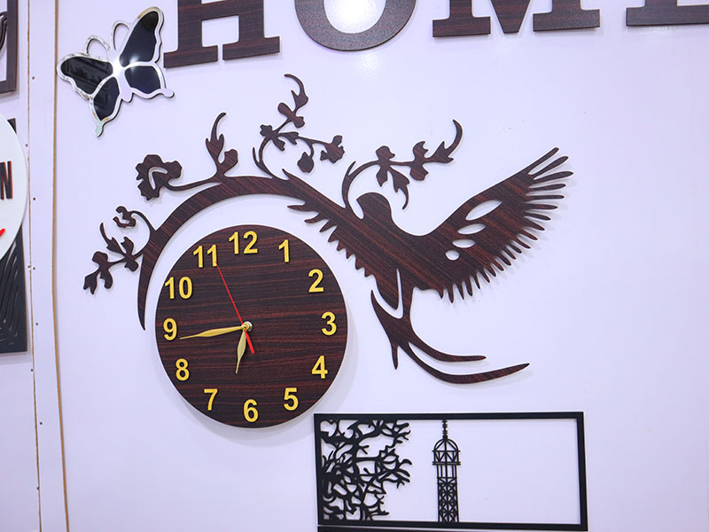 Laser Cut Bird Style 3D Wall Clock Design
