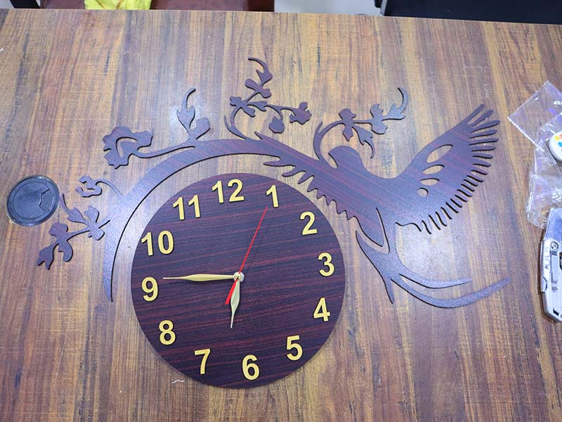 Laser Cut Bird Style 3D Wall Clock Design