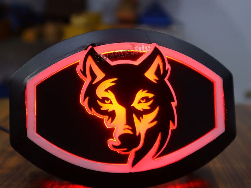 Laser Cut Fox Angry Face Cutout Acrylic Template