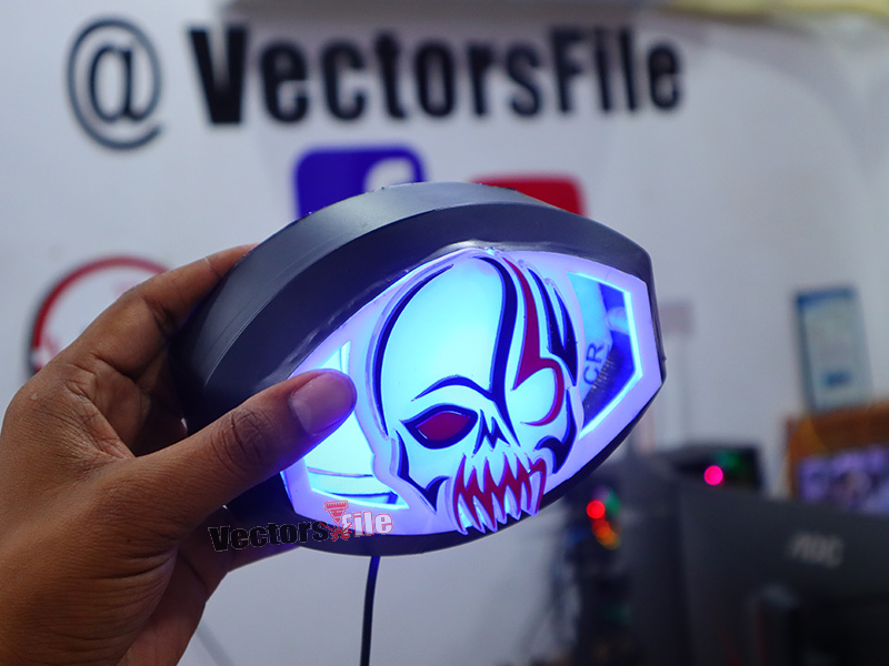 Laser Cut Acrylic Tribal Skull Cutout Template