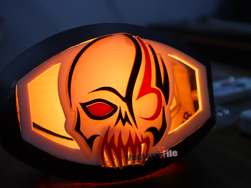 Laser Cut Acrylic Tribal Skull Cutout Template