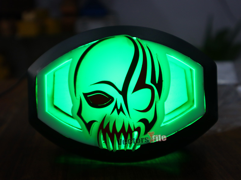 Laser Cut Acrylic Tribal Skull Cutout Template