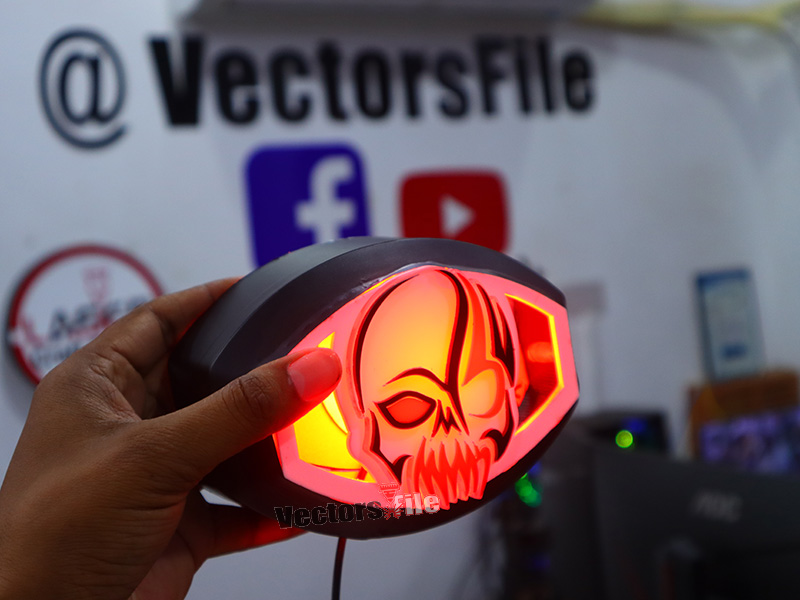 Laser Cut Acrylic Tribal Skull Cutout Template
